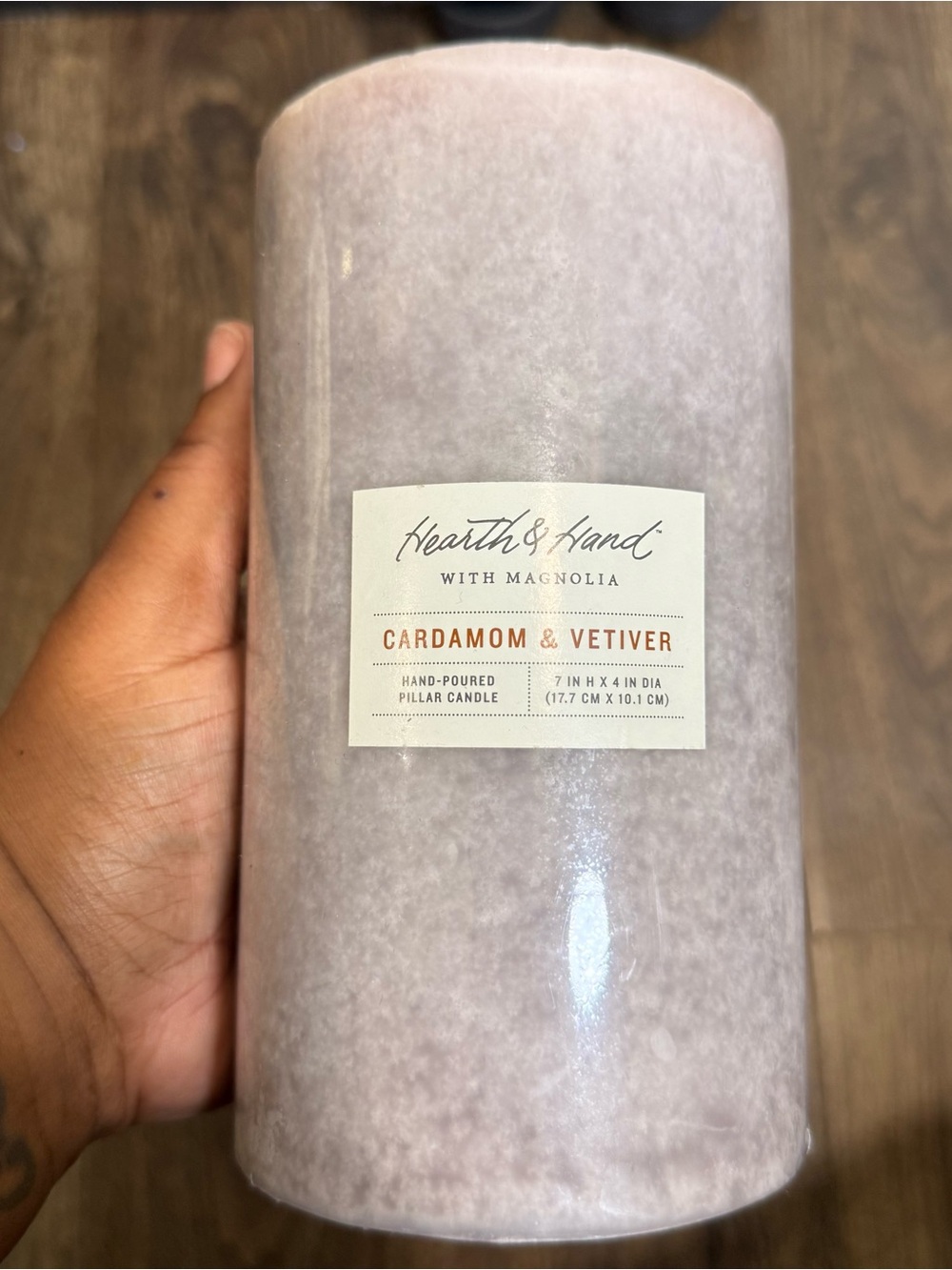 Hearth & Hand with Magnolia Cardamom & Vetiver Pillar Candle